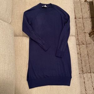 Navy blue sweater dress